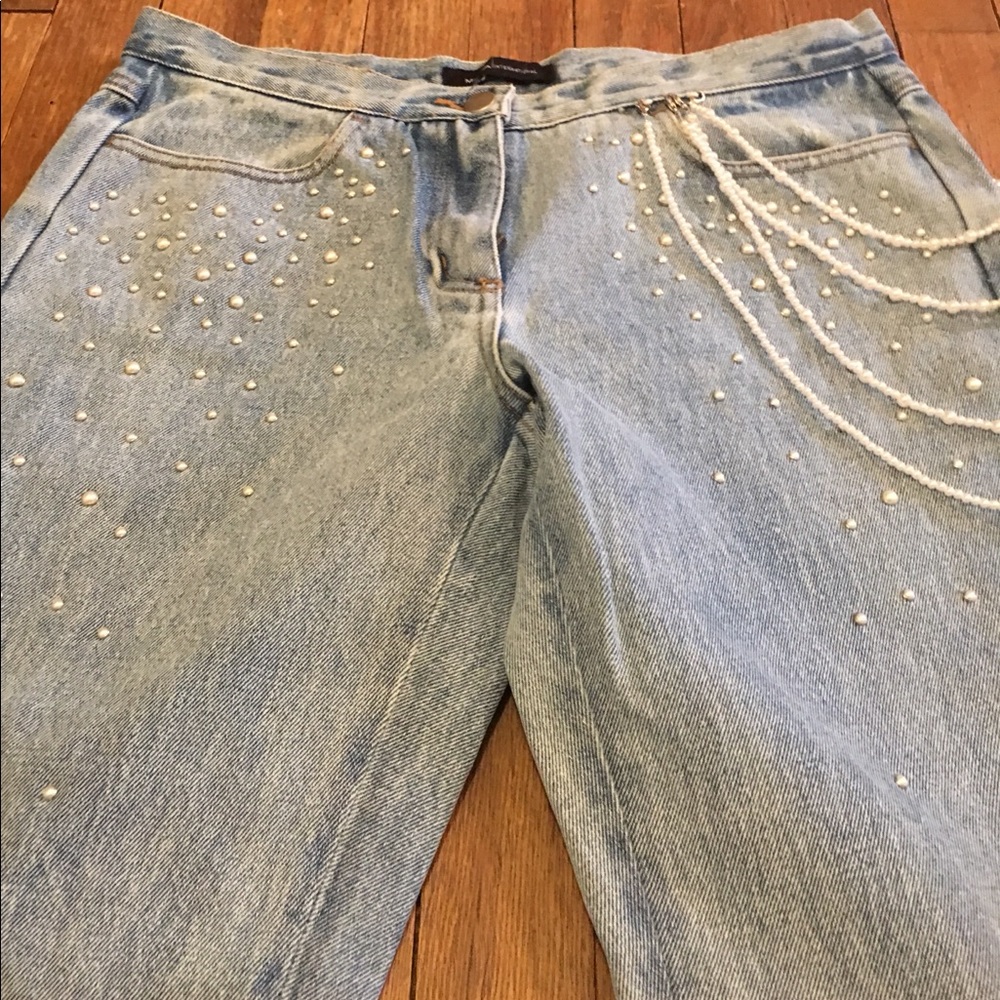 Pearl Embellished Jeans
